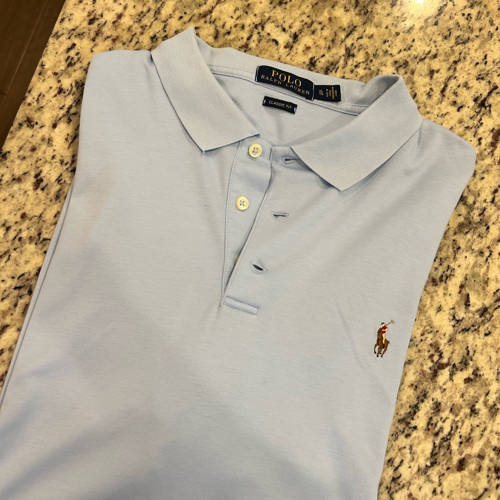 Polo by Ralph Lauren Men's Light Blue Shirt
